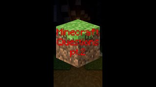 Minecraft questions pt.2 #shorts #Minecraft