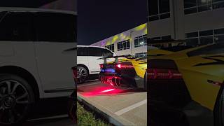 Lamborghini Aventador SV Shooting Flames At Night!