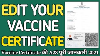 How to Correction Cowin Certificate || Edit Name Mobile Numberumber Age In Vaccine Certificate