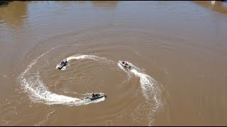 Triple Mokai Madness - River Fun with Chuck and Cheri - Aerial Shots!