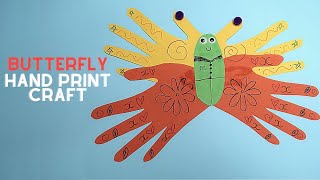 Butterfly Hand Print Craft Activity for Kids - Easy Paper Project