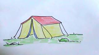 HOW TO DRAW A TENT