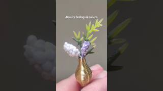 DIY MINIATURE FLOWER VASE USING #jewelryfindings #pollen