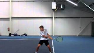 Kristian Kubik, backhand side view, 240 fps