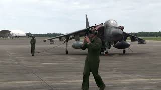 Naval Air Station Joint Reserve Base New Orleans, Louisiana. AV-8B Harrier II jets performs flawless