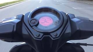 Yamaha Aerox NS50 R stock model drive 80 km/h 2018