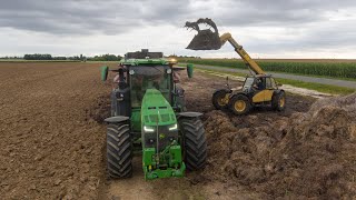 🇫🇷 Epandage de fumier dans la BEAUCE avec un JOHN  DEERE 8R | CAT | PERARD | INNOV AGRI