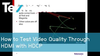 How to Test Video Quality Through HDMI with HDCP | Tektronix