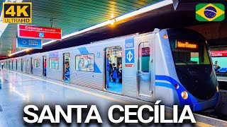 Estação Santa Cecília | Movimentação de trens - Linha 3 Vermelha