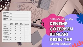 Denemeyi Fullemek İçin Uygulaman Gereken 3 Taktik | #lgs #yks #lgs2024