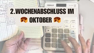 2. Wochenabschluss im Oktober #umschlagmethode #budgeting