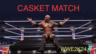 “WWE2K24” Casket Match “The Rock” vs “Cody Rhodes” at “Backlash”