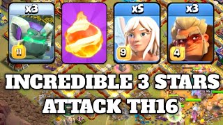 WOW ! Witch Golem ,Fireball, Healer, Druid = Best Th16 Attack Strategy | Clash Of Clans.