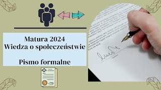 WOS. Matura 2024. Maturalne wróżby. Pisma formalne.