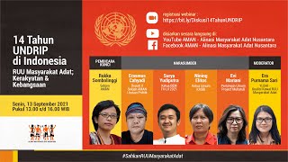 14 Tahun UNDRIP - Deklarasi PBB tentang Hak-hak Masyarakat Adat.