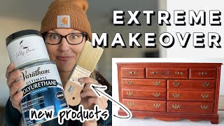 Another Extreme Furniture Makeover | Trying New Furniture Painting Products