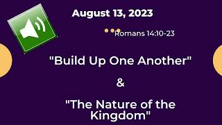 Sunday school Lesson - Romans 14:10-23 - August 13, 2023