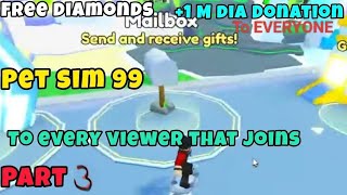 PET SIM 99 LIVE DIAMOND DONATION !! PS99 GET FREE DIAMONDS!