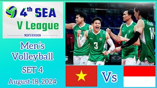 INDONESIA VS VIETNAM SET 4 MEN’S VOLLEYBALL SEA VLEAGUE August 18, 2024