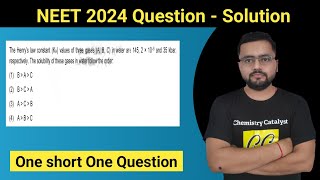 NEET 2024 Questions Chemistry