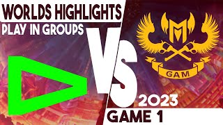 LLL vs GAM Highlights Game 1 | Worlds 2023 | LOUD vs GAM Esports