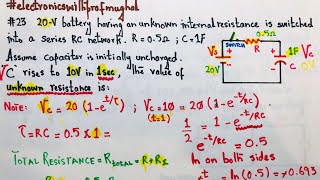 #23 FE-PE Exam Prep | Calculating internal resistance of the DC battery | RC Network