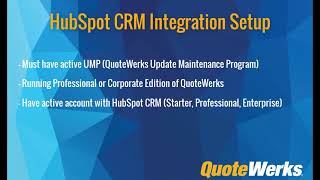 QuoteWerks and HubSpot CRM Integration Setup