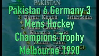 Pakistan 6 v Germany 3. Mens Hockey. 1990 Champions Trophy, Melbourne, Australia