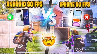 Android 90 Fps Vs Iphone 60 Fps | Which Is Better? | 90 Fps Head Connectivity | TDM Gameplay | PUBGM