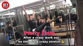 Preity Zinta | After a crazy work out its time for a crazy stretch 💪