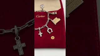 Браслет Cartier Santos with Charms White Gold Bracelet