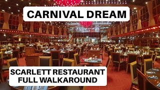 Carnival Dream Scarlett Restaurant Full Walkaround