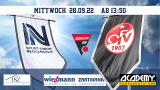 Mi,  28.09.22 ab 18:50 | Livestream: Sport-Union Neckarsulm - Offenburger FV SV | Oberliga BW