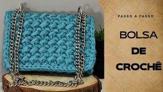 BOLSA CLUTCH DE CROCHÊ passo a passo Simone Eleoterio