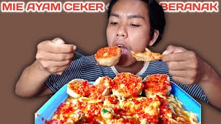 MUKBANG MIE AYAM CEKER+BAKSO BERANAK PEDAS || MUKBANG INDONESIA