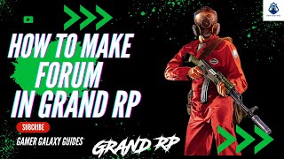 How to make forum in Grand RP. Complain in grandrp tutorial