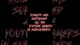 Ronaldo has surpassed all the YouTube gamers in subscribers#shorts#trending#india#football#ronaldo