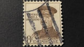 US postage stamps. General John J.Pershing. Postage stamp price 8 cents