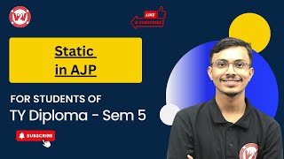 Static in AJP | MSBTE SEM -5 Advanced Java Programming | FOR IT / CO / AIML | TY DIPLOMA