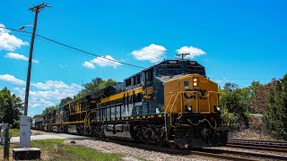 CSX June Friday Railfanning at Greenville with Chesapeake & Ohio and P&LE heritage units on CSX M692