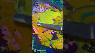 Artist Painting Live with Acrylic Paint Music Lemons Pop Art Impressionism Modern Art #shorts