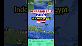 Denpasar Bali to Cairo Flight Route 🇮🇩🇪🇬 18-9-2024 #fyp #shorts #aviation #travel