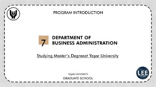 Studying Master's Degree at Yaşar University #BusinessAdministration