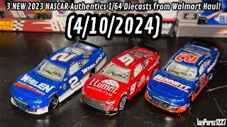 3 NEW NASCAR Authentics 1/64 Diecasts from Walmart Haul! (4/10/2024)