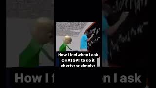 How I Feel When I Ask ChatGPT To Do It Shorter Or Simpler - Funny French Teacher Meme