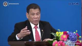 President Duterte's speech Philippine  China Trade and Investment Forum