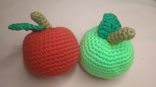 Как связать яблоко🍎how to crochet an apple 🍏