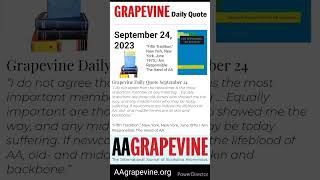 AA Grapevine Quote of the day - September 24