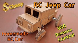 [M2M Hacks] How to Make Homemade RC Jeep Car with Card Board (feat. ESP8266 Wifi Remote Controller)