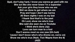 Tion Wayne Ft. Davido - Who's True Lyrics